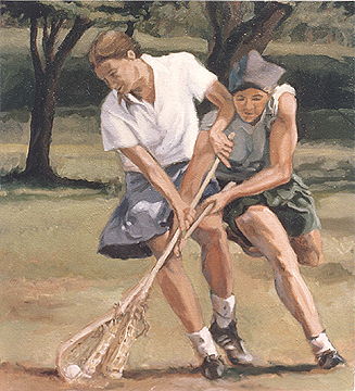 Two Lacrosse Players  